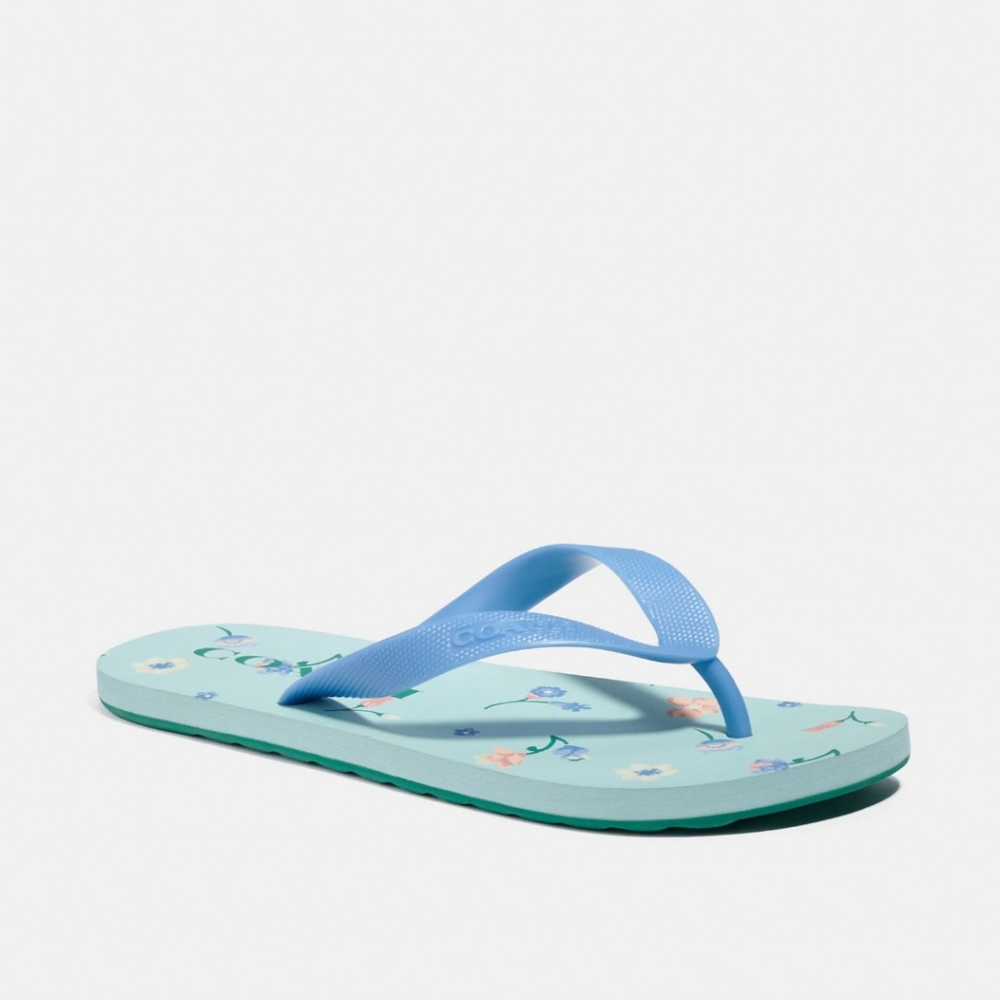Coach Zak Flip Flop with Floral